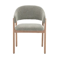 Brina Dining Chair – Mint Green Upholstery & Natural Wood Frame
