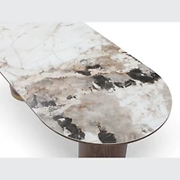 Scottsdale Ceramic Top and Wooden Base Dining Table