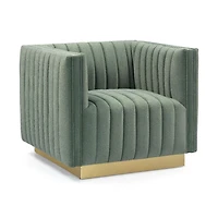 Elba Mid Century Chair - Premium Velvet Green