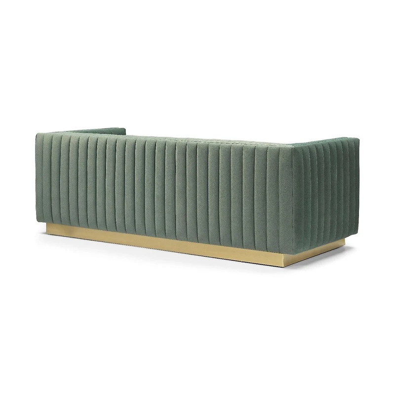 Elba Mid Century Retro Modern Sofa - Premium Velvet Green