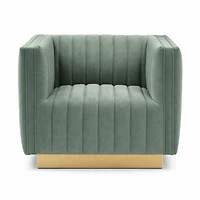 Elba Mid Century Chair - Premium Velvet Green