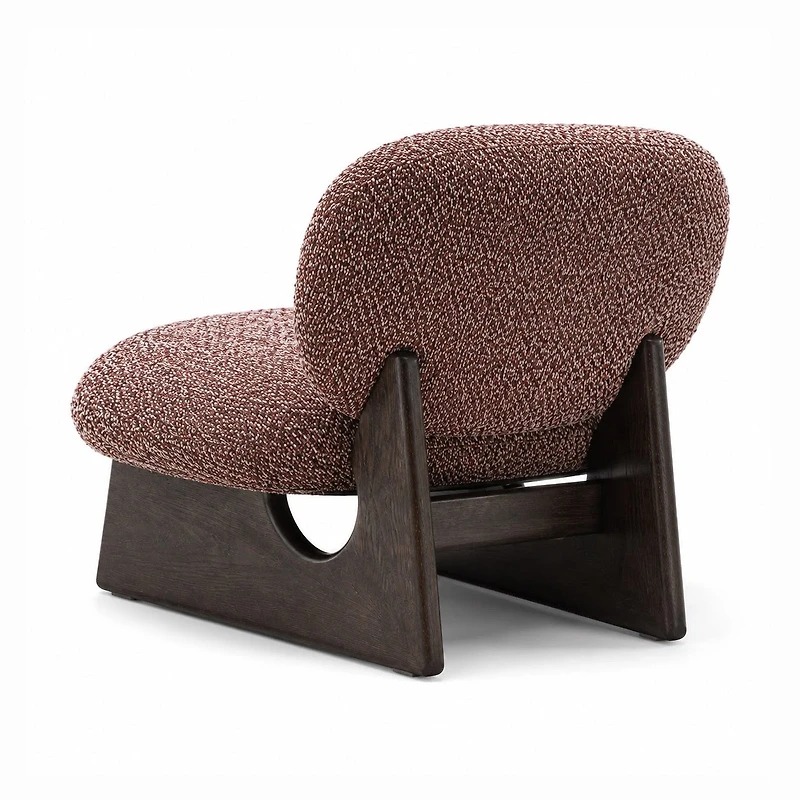 Elio Sculptural Upholstered Accent Chair – Rose Taupe
