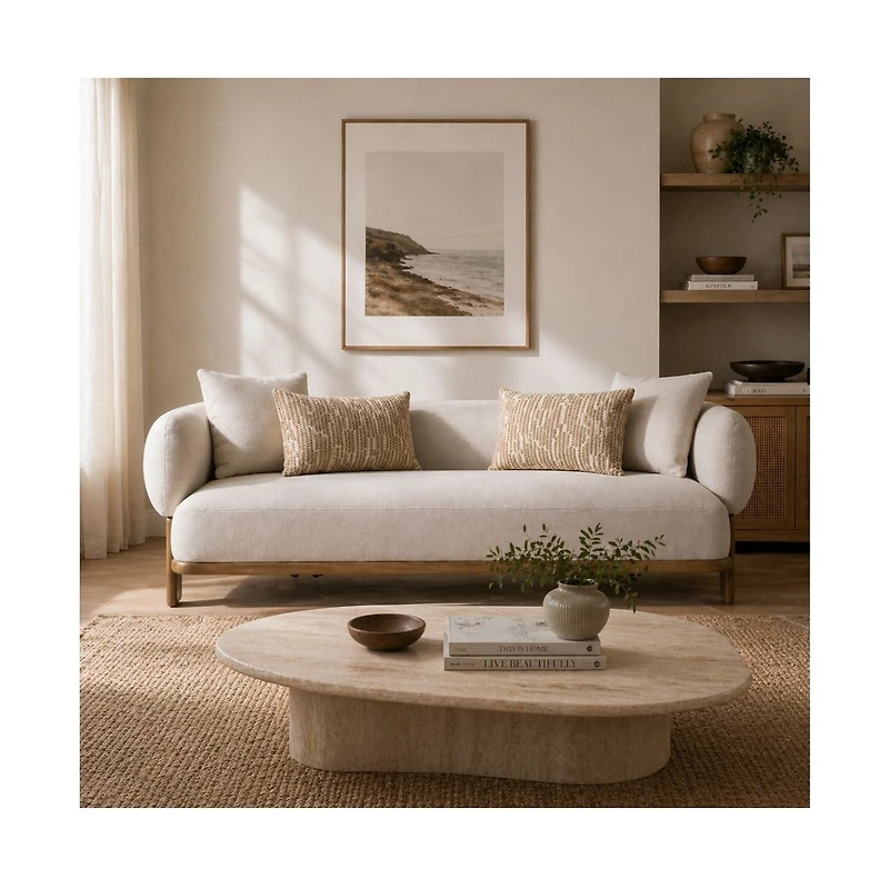 Eliska 3-Seater Sofa with 4 Toss Pillows