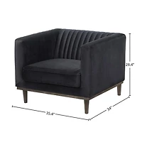 Sage Club Chair - Black Velvet