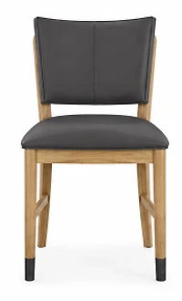 Franklin Dining Chair – Au Natural & Gray Leather
