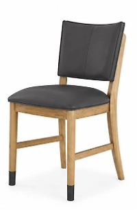Franklin Dining Chair – Au Natural & Gray Leather