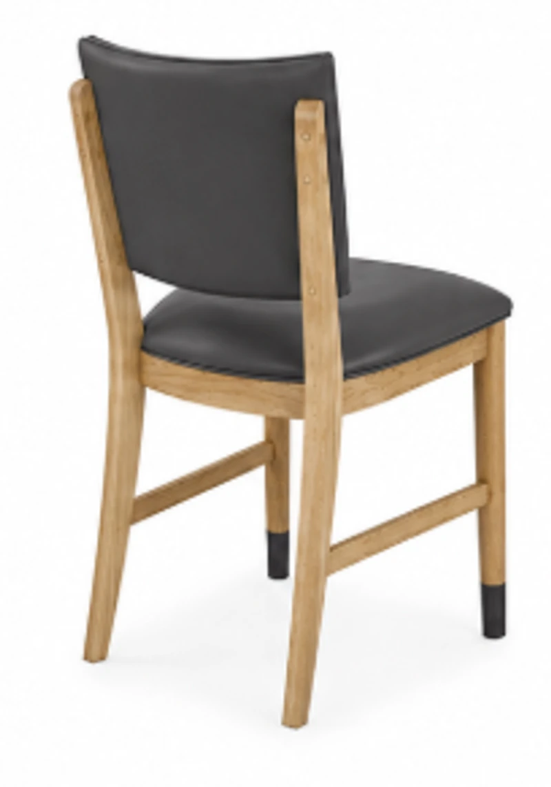 Franklin Dining Chair – Au Natural & Gray Leather