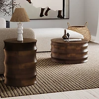 Global Coffee Table – Solid Mango Wood | Walnut Finish