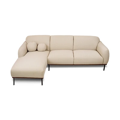 Genea Sectional with Premium Believe Fabric - Beige