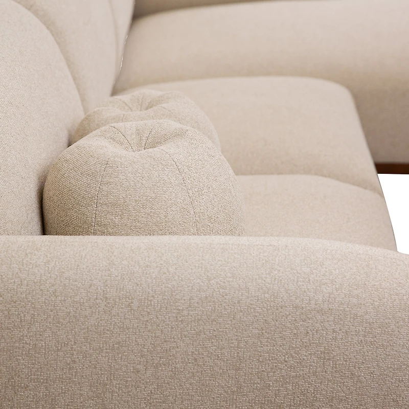 Genea Sectional with Premium Believe Fabric - Beige