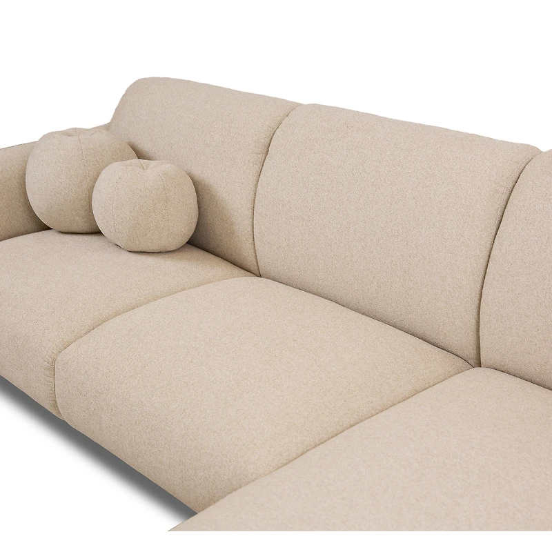 Genea Sectional with Premium Believe Fabric - Beige