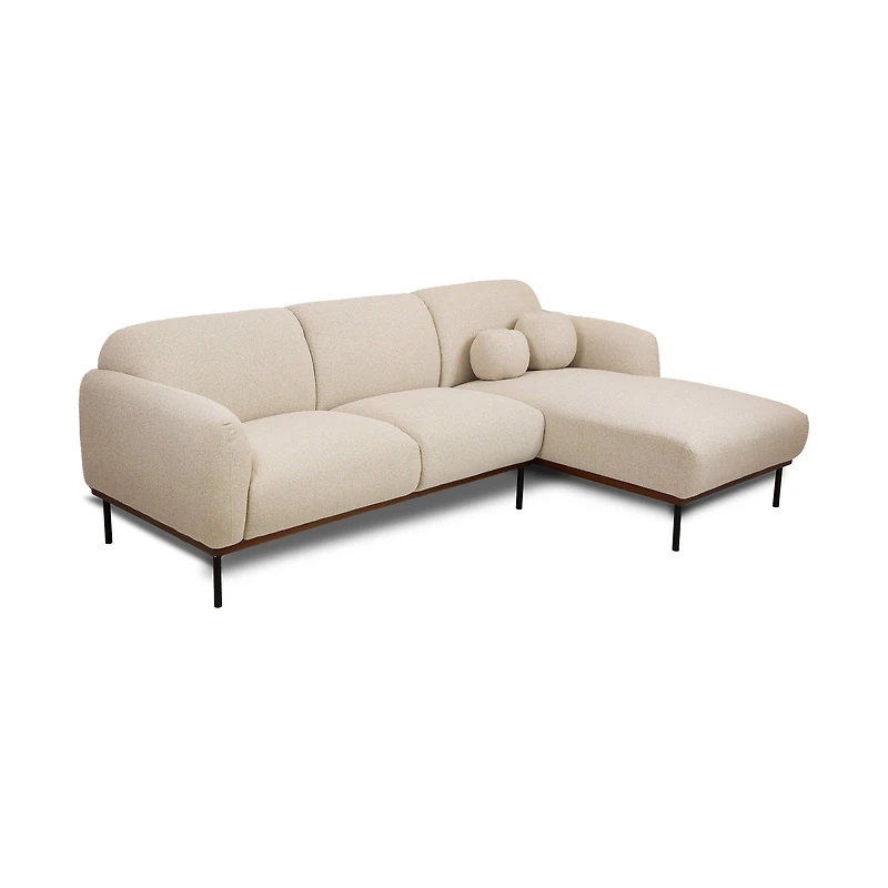 Genea Sectional with Premium Believe Fabric - Beige