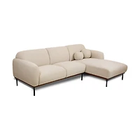 Genea Sectional with Premium Believe Fabric - Beige