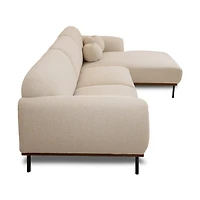 Genea Sectional with Premium Believe Fabric - Beige