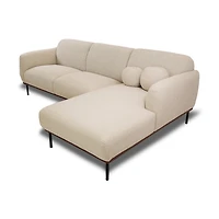 Genea Sectional with Premium Believe Fabric - Beige