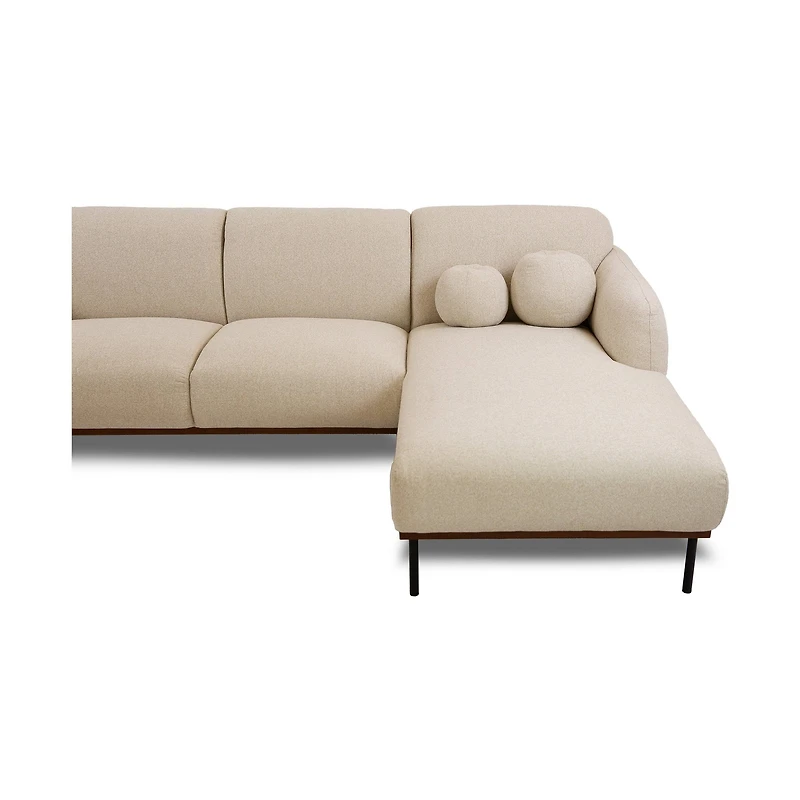 Genea Sectional with Premium Believe Fabric - Beige