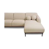 Genea Sectional with Premium Believe Fabric - Beige