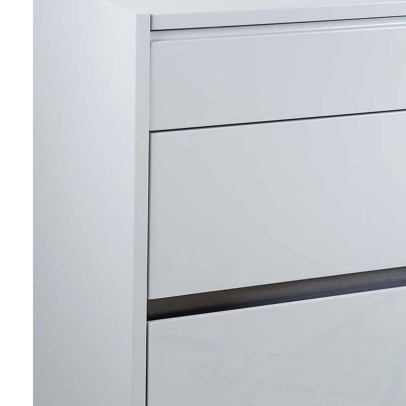 Gilly Grey Glossy Finish Bedroom Chest