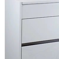Gilly Grey Glossy Finish Bedroom Chest
