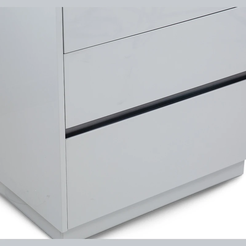 Gilly Grey Glossy Finish Bedroom Chest