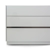 Gilly Grey Glossy Finish Bedroom Dresser