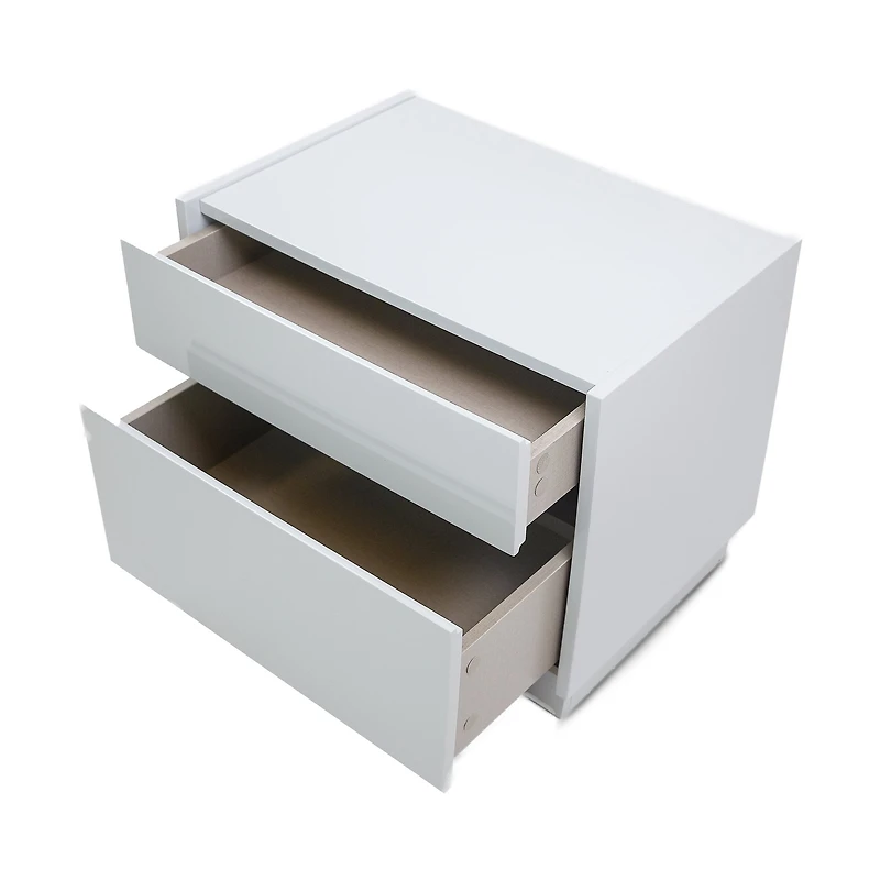Gilly Grey Glossy Finish Night Stand