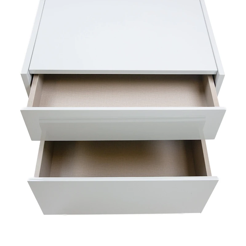 Gilly Grey Glossy Finish Night Stand
