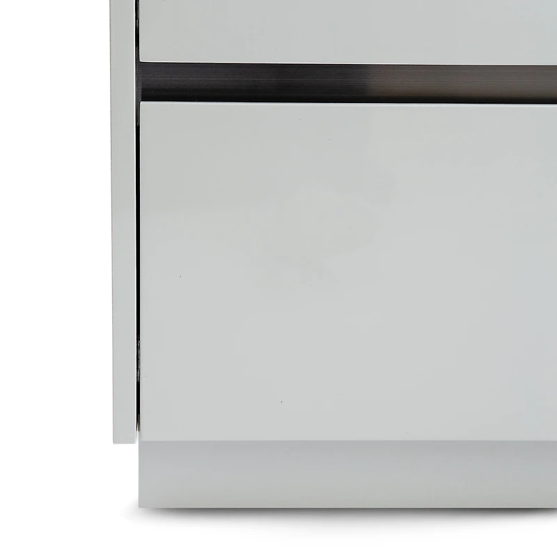 Gilly Grey Glossy Finish Night Stand