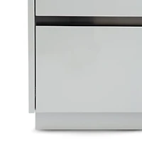 Gilly Grey Glossy Finish Night Stand