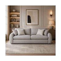Gino Large Upholstered Sofa with 4 Toss Pillows