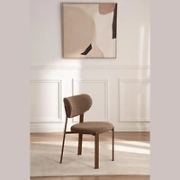 Kofi Upholstered Dining Chair with Walnut Finish Legs