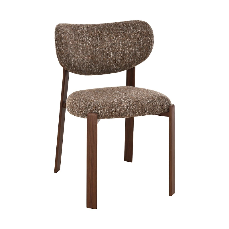 Kofi Upholstered Dining Chair with Walnut Finish Legs