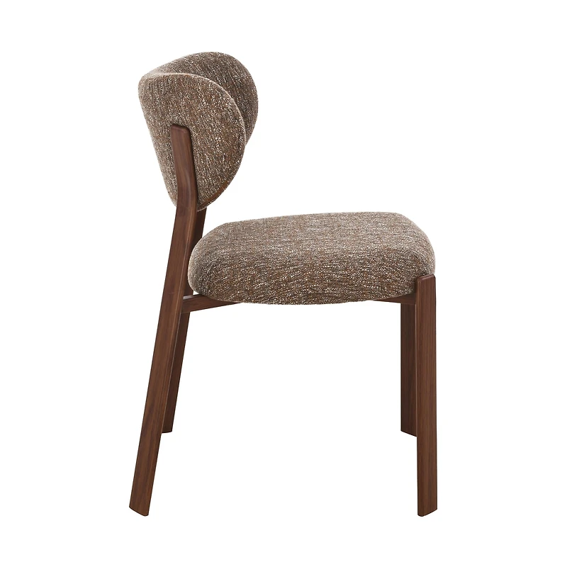 Kofi Upholstered Dining Chair with Walnut Finish Legs