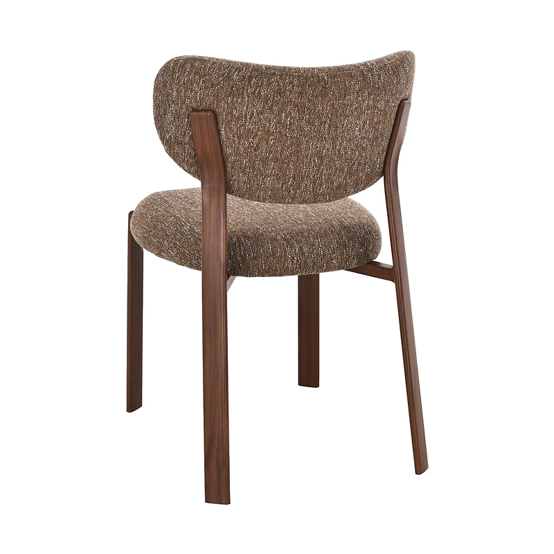 Kofi Upholstered Dining Chair with Walnut Finish Legs