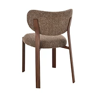 Kofi Upholstered Dining Chair with Walnut Finish Legs
