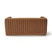 Elba 2-Seater Velvet Loveseat with Wood Base – Bronze