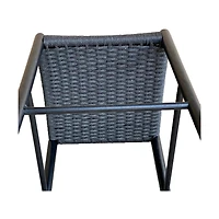 Varis Counter Stool with Back - Black Woven Seat