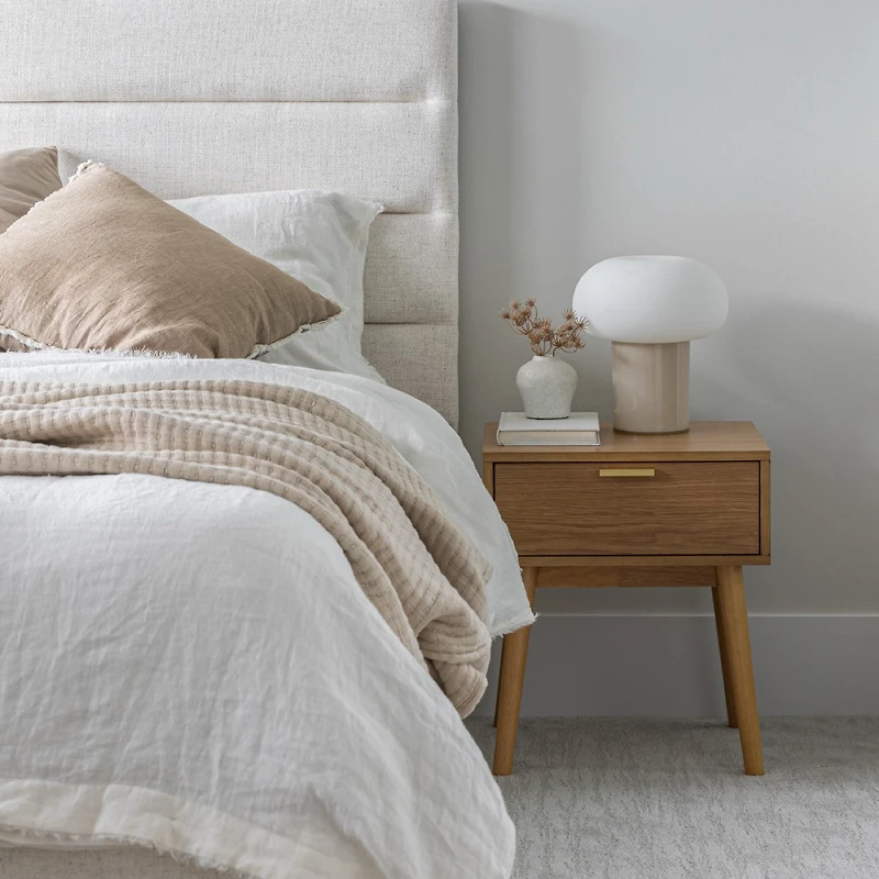 Justin Double Storage Bed Tall - Cream
