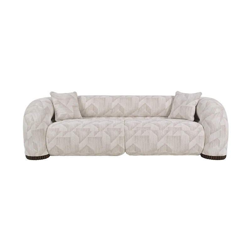 Jovie Upholstered Sofa with Accent Pillows