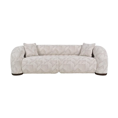 Jovie Upholstered Sofa with Accent Pillows