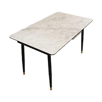 Justin Ceramic Top Extendable Dining Table