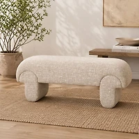 Karsen Upholstered Bench with Sculpted Base