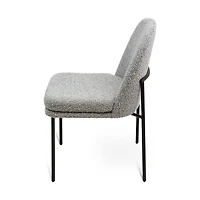 Kendra Boucle Dining Chair - Grey