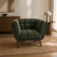 Kitsilano Accent Chair - Velvet Forest Green