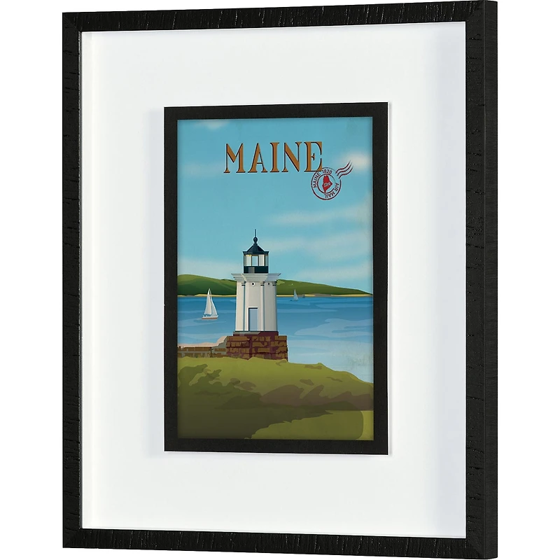 Maine GO (M) Framed Artwork Matted under Glass