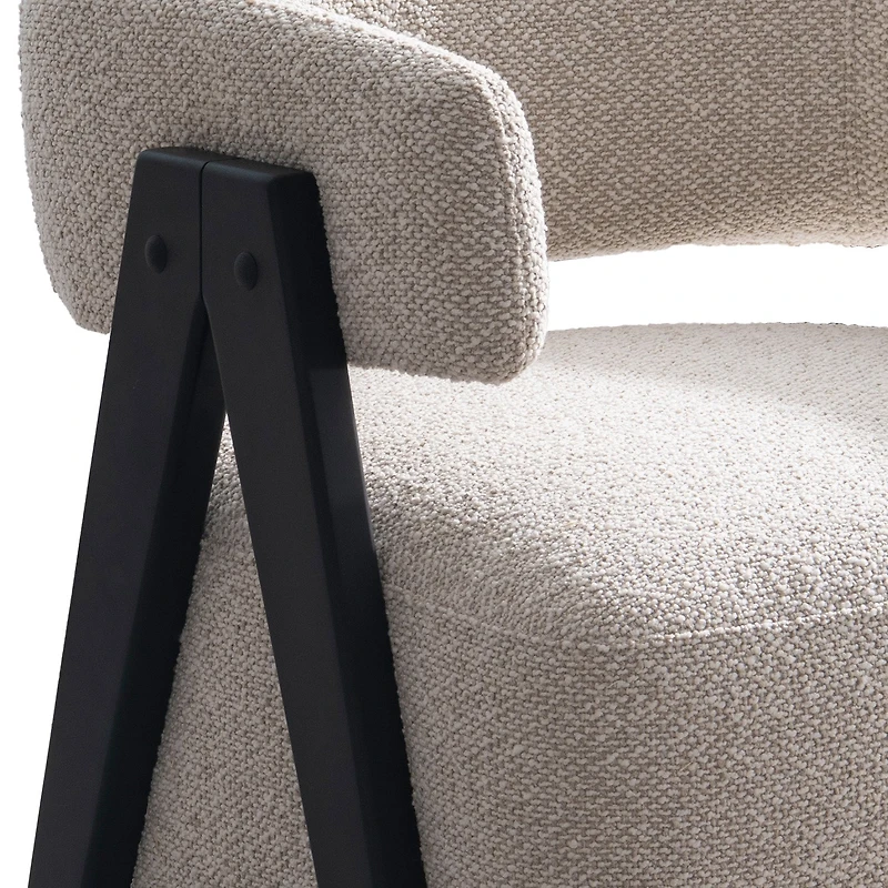 Rocio Boucle Fabric Arm Accent Chair