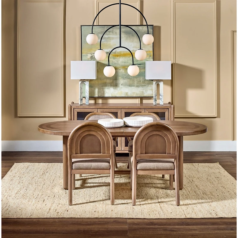 Astor Upholstered Arc Back Dining Chair – Claystone