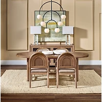 Astor Upholstered Arc Back Dining Chair – Claystone
