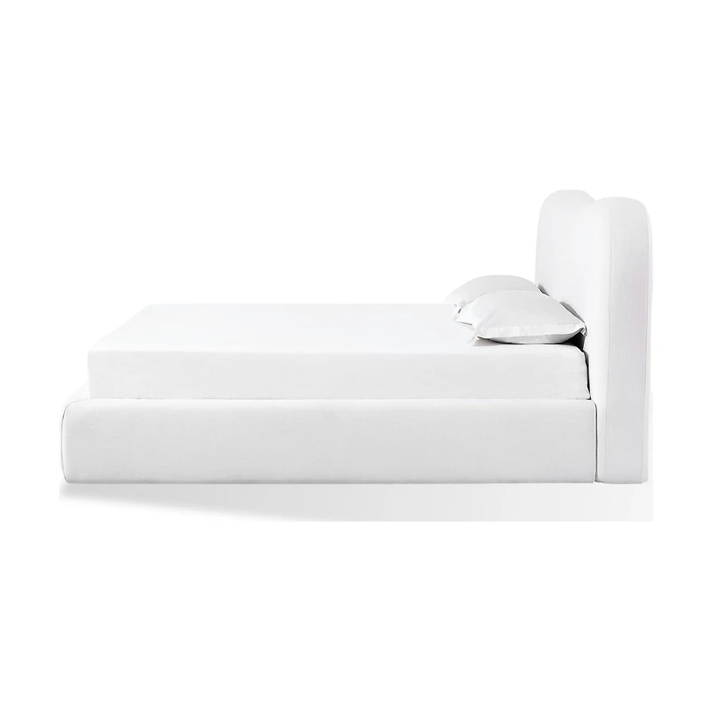Elena Upholstered Bed – Vanilla Linen