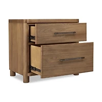 Hollis 2-Drawer Nightstand – Cabin Glow